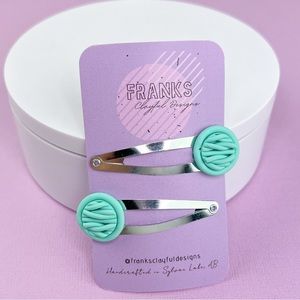 Chunky Knit Handmade Polymer Clay Hair Clips